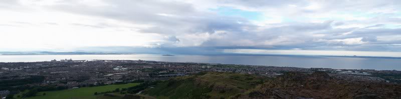 Panoramic Firth of Forth from Arthurs Seat