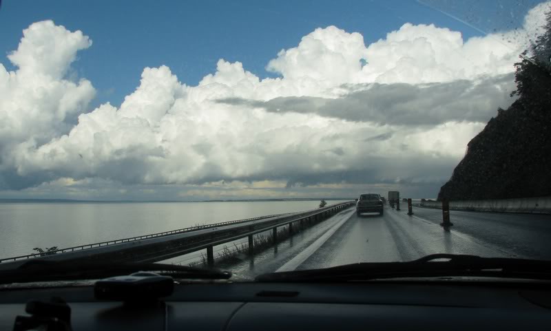 Rd E4 alongside Lake Vattern