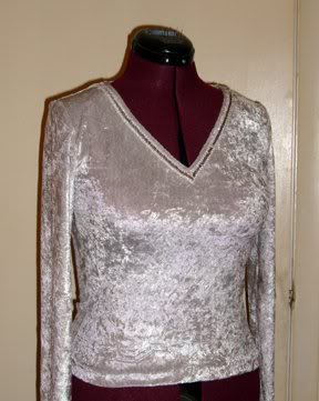 silver shirt