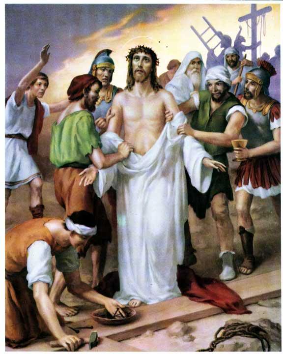 perhentian10 Pakaian Yesus Ditanggalkan