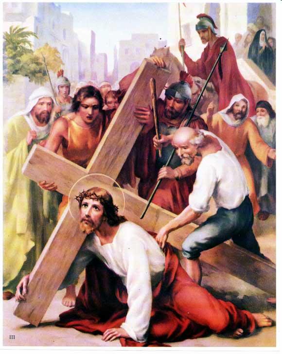 perhentian3 Yesus Jatuh Pertama Kali