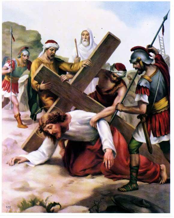 perhentian7 Yesus Jatuh Kedua Kalinya