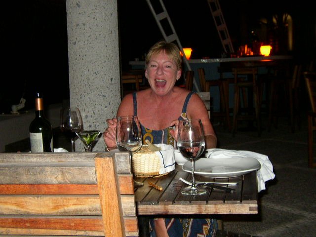 Dinner at Brisas Del Mar, Oh tanned and balmed!