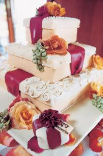 boxes wedding cake