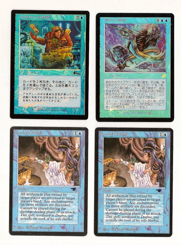 Frantic Search + Mind's Desire - Foil Japanese + 2x Hur...