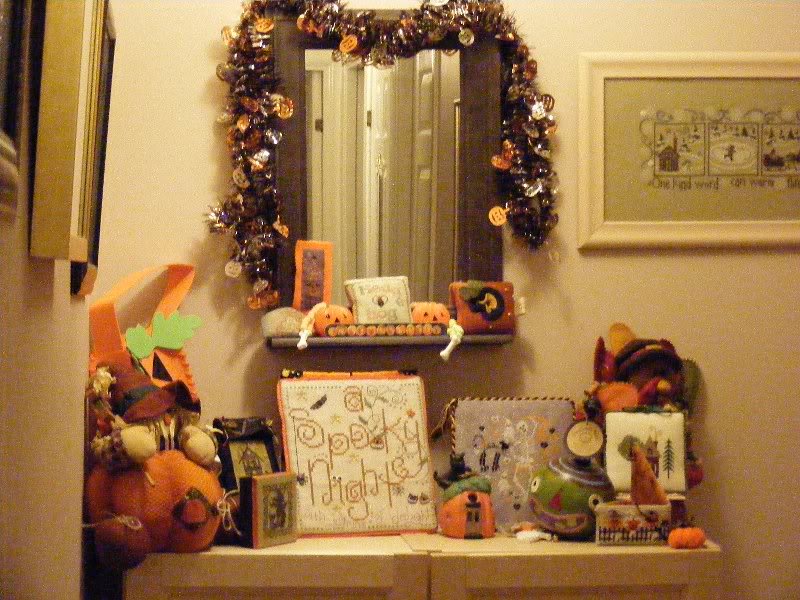 Halloween bookcase