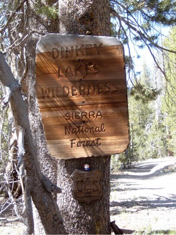 Entering Dinkey Lakes Wilderness