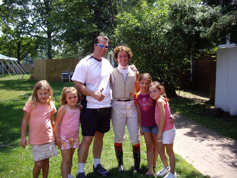 Me with amature jockey Amy Hebert and my neices Syndey,...