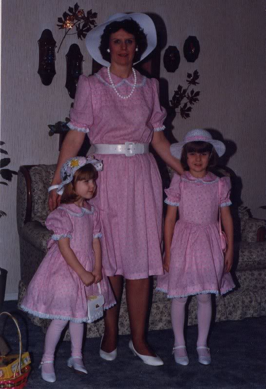 mom, theresa, and laura on easter morning