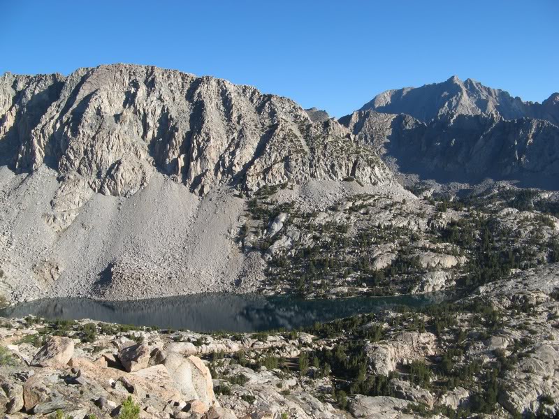 Upper Lamarck Lake from saddle