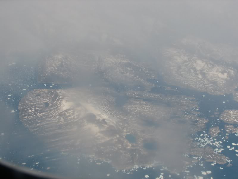 Icy rivers and mountains in Greenland