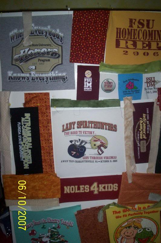 Audtioning the fabric.