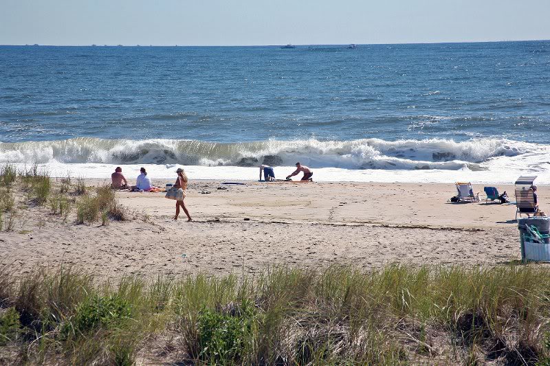 The Atlantic Ocean at Monmouth Beach at the Jersey Shor...