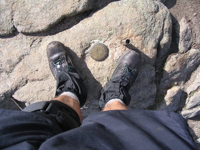 My boots on the actual summit
