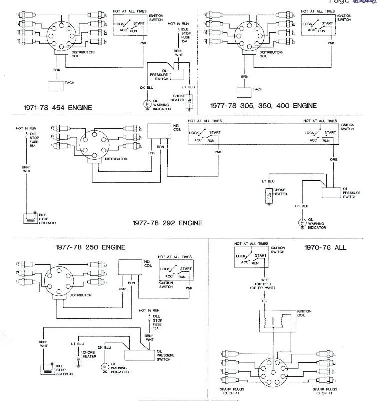 Engine Control Wiring Diagram 1970-78 Vehicles