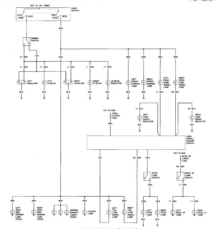 body control wiring diagram, cont. 1970-72 vehicles