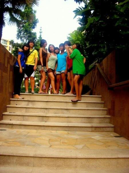 walk down the stairs