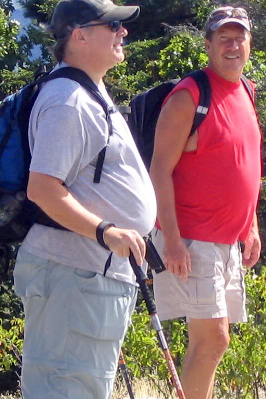 Sherp surveys the skyline, Paul surveys the camera