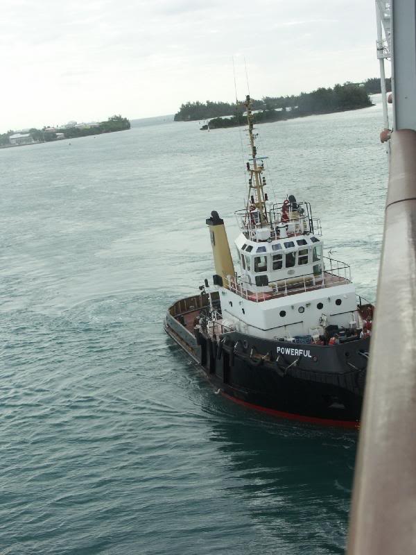 Azamara Journey - Bermuda - tug helping us dock at St. ...