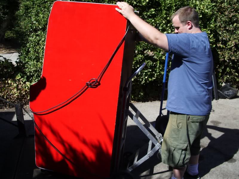 set up day - Steve H. moves the Radar Scope