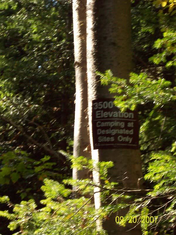 A few hundred feet below trail to Tabletop.