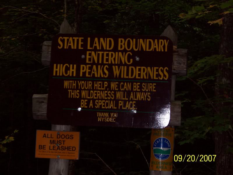 Entering Wilderness Area