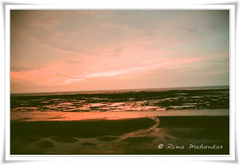 Beach and the sunset