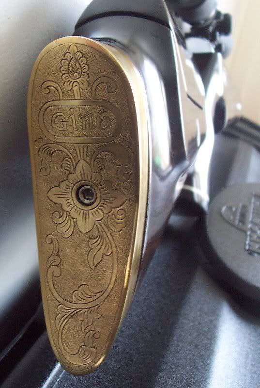 GINB BRASS ENGRAVED BUTTPAD HW97K