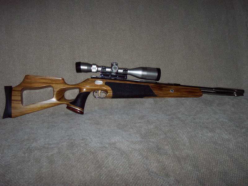 WEIHRAUCH HW97K .22 CHROME PLATED WITH GINB STOCK NIKON...