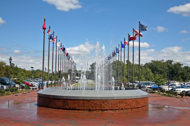 Lawn of Flags at The Jamestown Settlement in Virginia