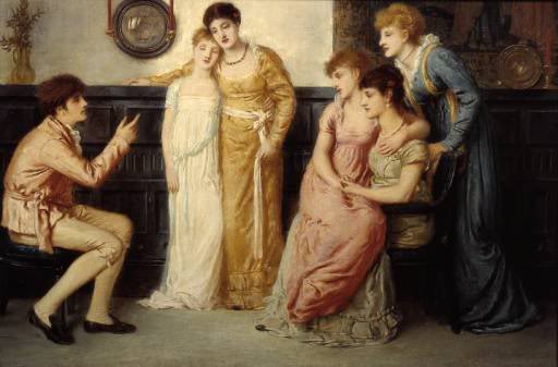 simeon solomon - a youth relating tales to ladies