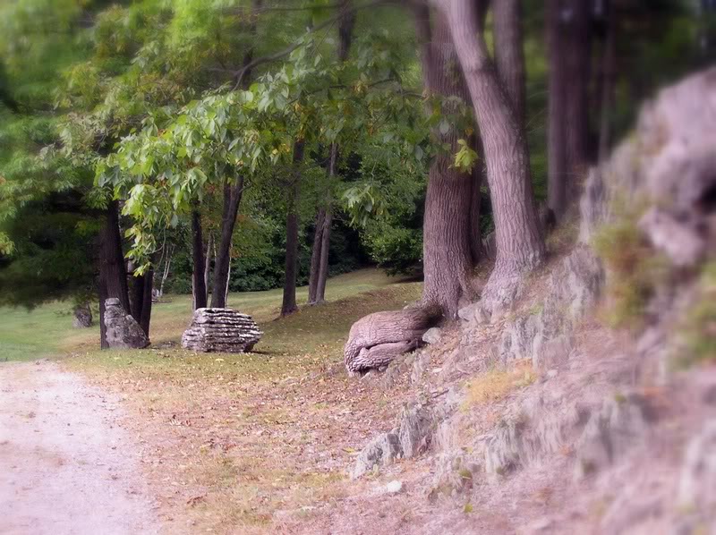 Looking to the left, you can see some of the rocks and ...