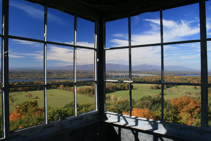 View of the Catskill Mountains, Hudson River, and Kings...