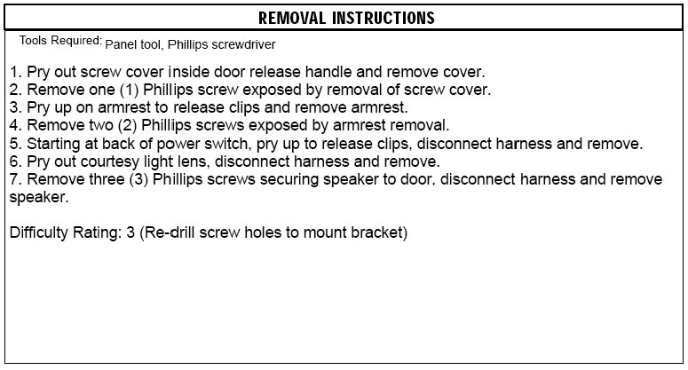 front speaker install
