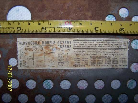 oldsmobile 982697-98 label 01 w