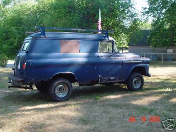 58 Chevy Panel with factory 4 wheel drive