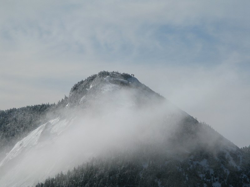 Looking at hikers on Gothics from Armstrong