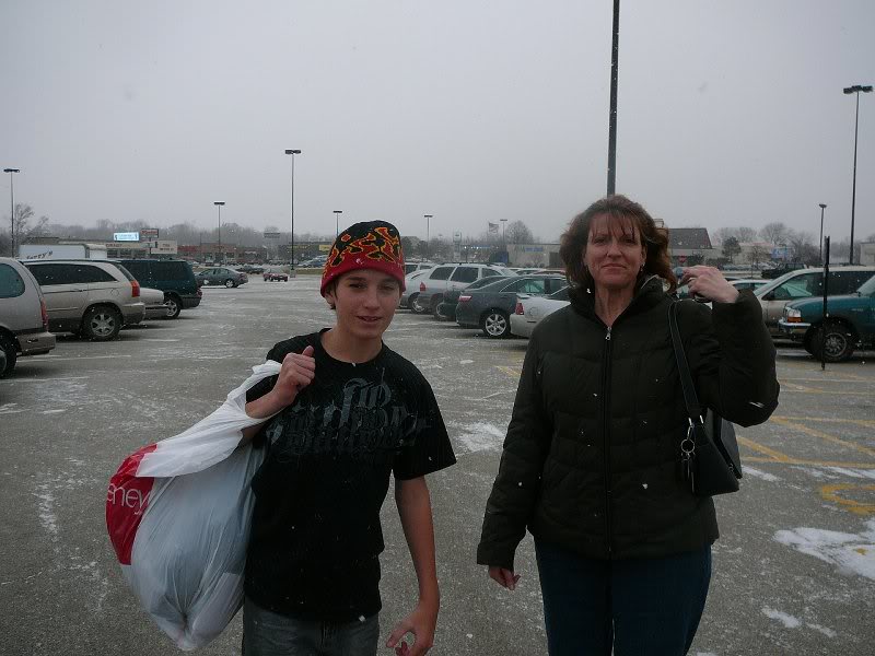 Kathy and Daniel - snow falling