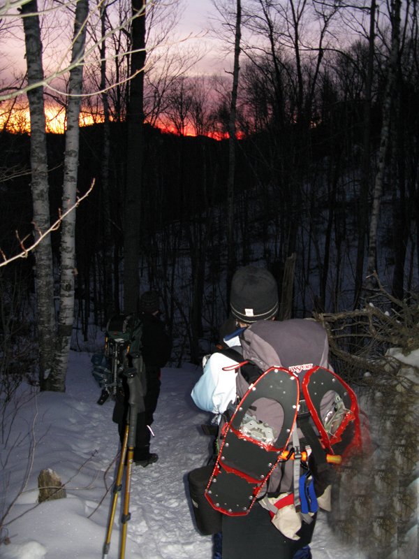 Enjoying sunrise past Round Pond