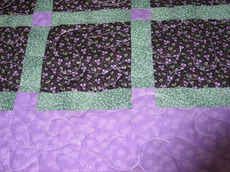 Closeup of quilting