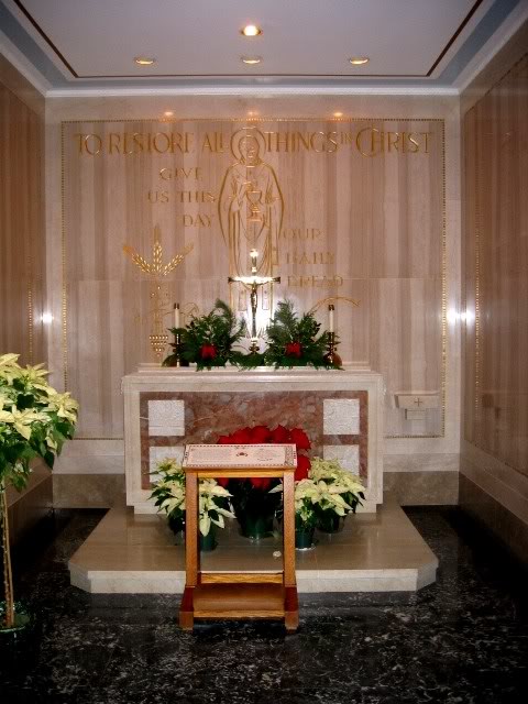 Altar Restore all things in Christ