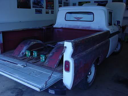 BED SIDE PANELS and WHEEL TUBS have had sanding started...