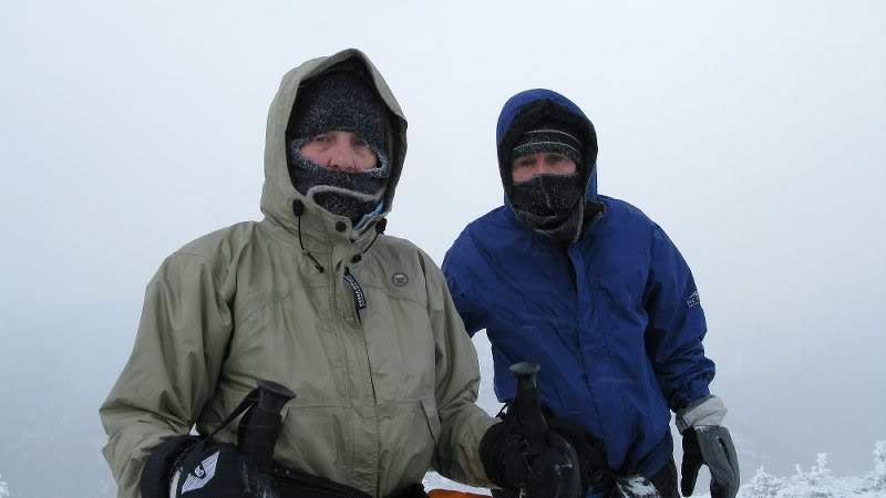 Jean and Lori on summit of Colden...brrrrr