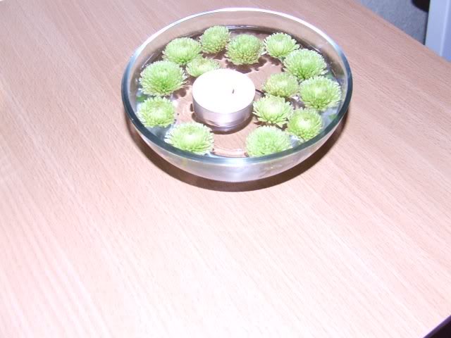 aranjament cu lumanare