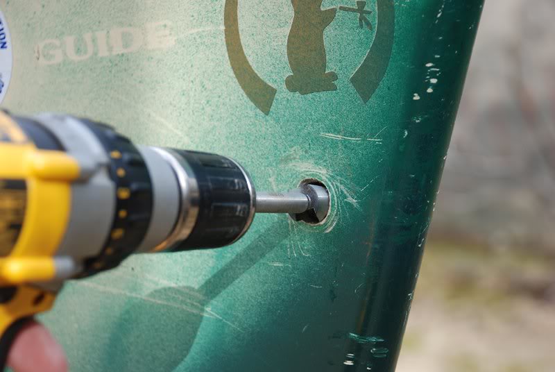 Drill hole using a Forstner bit. See explanation be...