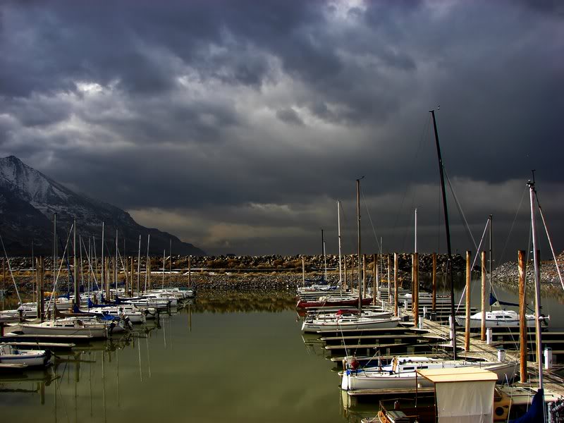 Great Salt Lake Marina in Utah
