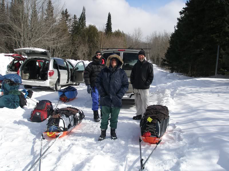 Unloading the sledges