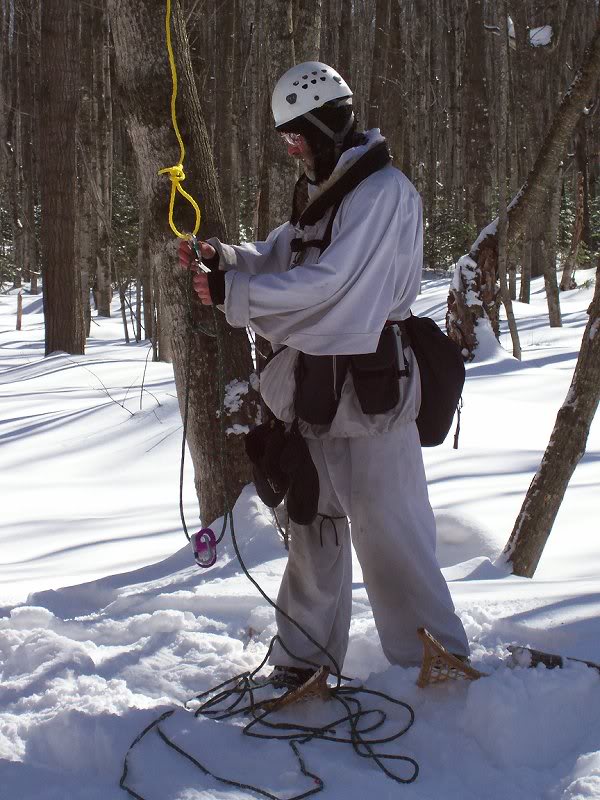 Michael works with the ropes