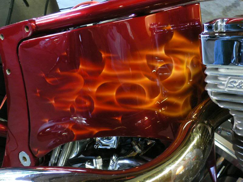 finished Big Bear Chopper - oil tank