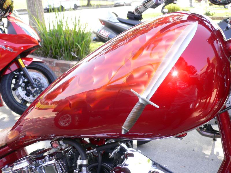 finished Big Bear Chopper - tank side